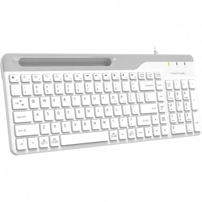 Клавиатура A4TECH BLOODY FSTYLER FK25 SLIM USB серо-белая FK25 WHITE Клавиатура A4TECH BLOODY FSTYLER FK25 SLIM USB серо-белая FK25 WHITE