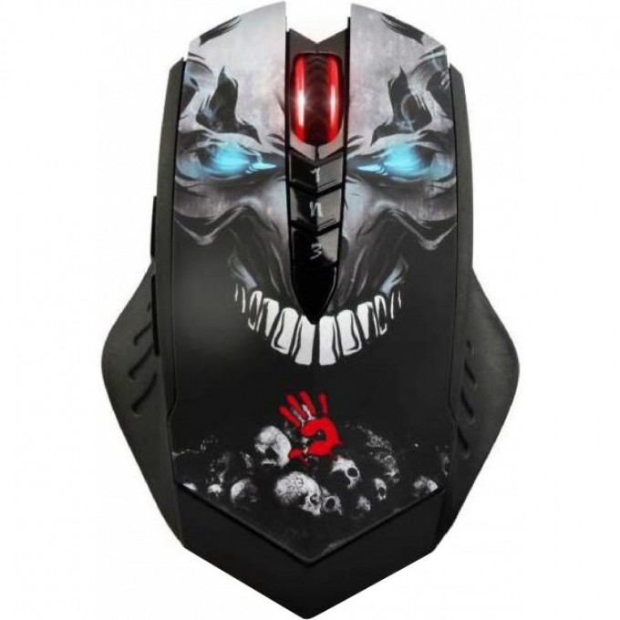 Мышь A4TECH BLOODY R8 METAL FEET SKULL DESIGN оптическая беспроводная USB3.0 черная R8 SKULL Мышь A4TECH BLOODY R8 METAL FEET SKULL DESIGN оптическая беспроводная USB3.0 черная R8 SKULL