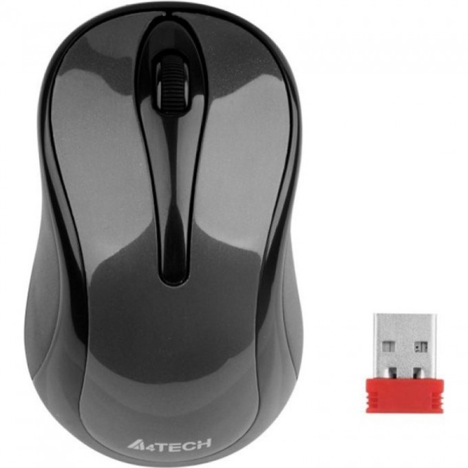 Мышь A4TECH V-TRACK оптическая беспроводная USB серо-черная G3-280A Мышь A4TECH V-TRACK оптическая беспроводная USB серо-черная G3-280A
