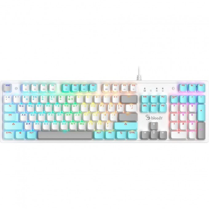 Клавиатура A4TECH BLOODY S510NP USB FOR GAMER LED механическая белый S510N (ICY WHITE ) Клавиатура A4TECH BLOODY S510NP USB FOR GAMER LED механическая белый S510N (ICY WHITE )