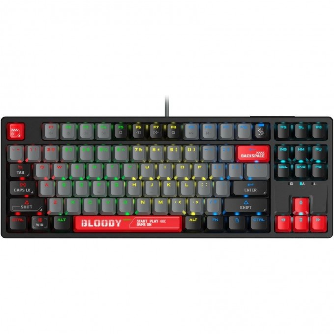 Клавиатура A4TECH BLOODY S87 ENERGY USB FOR GAMER LED механическая черный/красный S87 USB ENERGY RED Клавиатура A4TECH BLOODY S87 ENERGY USB FOR GAMER LED механическая черный/красный S87 USB ENERGY RED