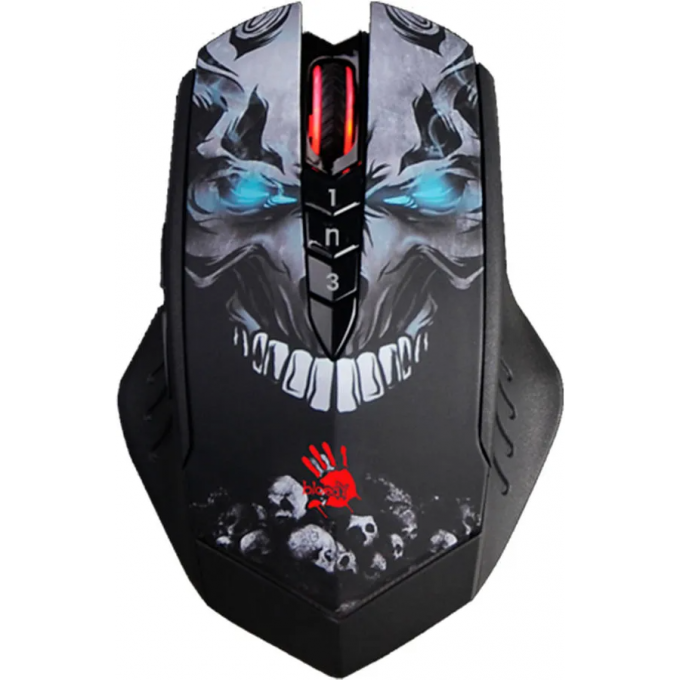 Мышь A4TECH BLOODY R80 PLUS SKULL оптическая беспроводная USB черный R80 PLUS (SKULL) Мышь A4TECH BLOODY R80 PLUS SKULL оптическая беспроводная USB черный R80 PLUS (SKULL)