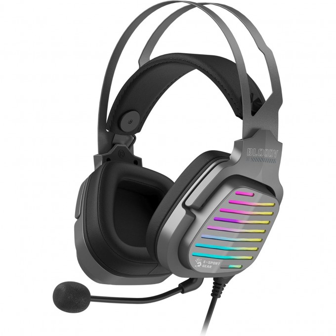 Наушники с микрофоном A4TECH BLOODY G560 серый 2м мониторные оголовье () G560 GUN GREY Наушники с микрофоном A4TECH BLOODY G560 серый 2м мониторные оголовье () G560 GUN GREY